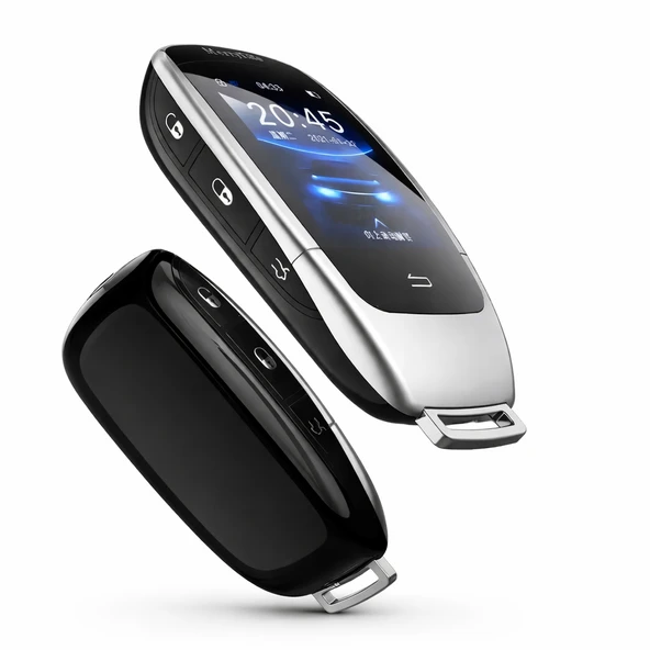 Smart Key Akıllı Araç Anahtarı TK900 Gümüş Dokunmatik Ekranlı Uzaktan Kumanda Smart Display Key Universal Araba Anahtarı ürün görseli 1