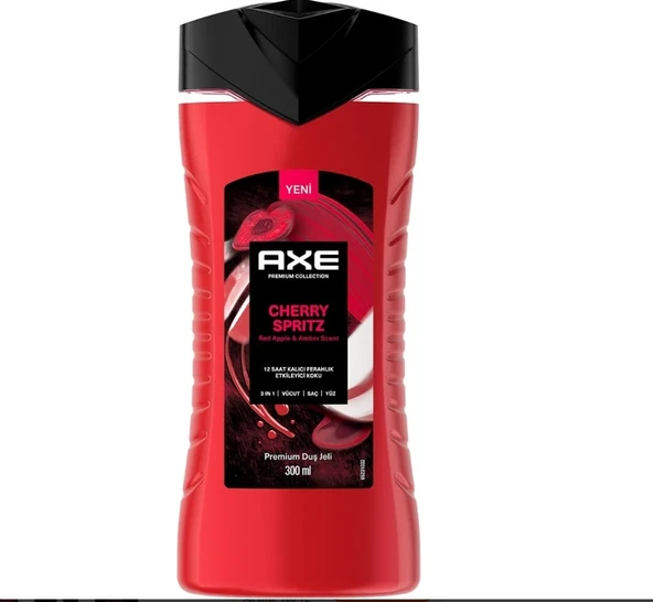 Axe Premium Collection Duş Jeli Cherry Spritz 3 In 1 Vücut Saç Yüz 300 ml ürün görseli 1