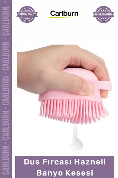 #Banyo Yumuşak Silikon Masaj Etkili Vücut Kesesi Şampuan Bölmeli Duş Fırçası Hazneli Banyo Kesesi ürün görseli 1