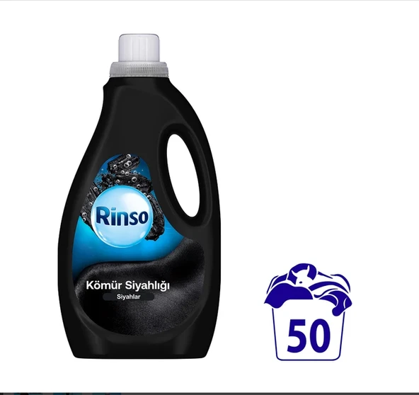 Rinso Sıvı Çamaşır Deterjanı Komple Bakım Serisi Kömür Siyahlığı Siyahlar 2.5 L ürün görseli 1