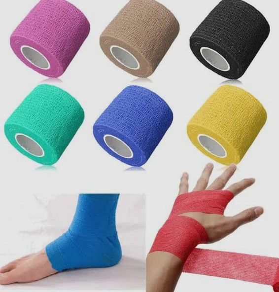 ELASTİK KENDİNDEN YAPIŞKANLI BANDAJ 5 ADET 7,5 CM ürün görseli 1