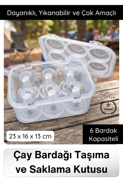 #ÇayBardağı Çay Bardağı Taşıma ve Saklama Kutusu Organizer Pratik Bardak Düzenleyici Kamp Piknik ürün görseli 1