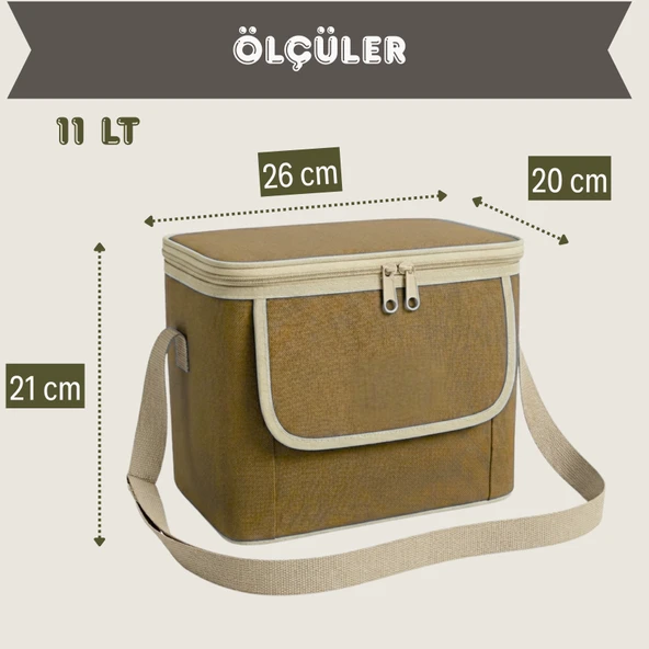 11 LT Midi Lux Outdoor Kamp Termal Çanta - Resim 3