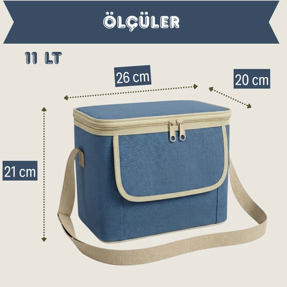 11 LT Midi Lux Outdoor Kamp Termal Çanta - Resim 3