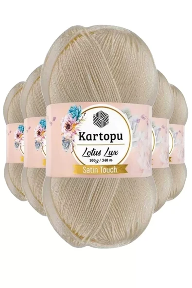 5 Adet Lotus Lux Bikini Büstiyer Bluz Simli Örgü İpi K025 Krem ürün görseli 1