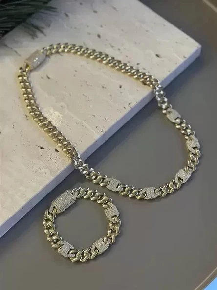Xuping Gurmet Set  Kolye - Altın ürün görseli 1