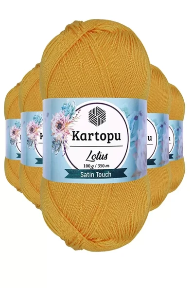 5 Adet Lotus Bikini Büstiyer Bluz Örgü İpi  K318 Koyu Sarı ürün görseli 1