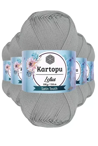 5 Adet Lotus Bikini Büstiyer Bluz Örgü İpi  K941 Açık Gri ürün görseli 1