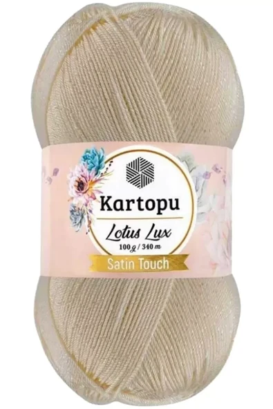 Lotus Lux Bikini Büstiyer Bluz Simli Örgü İpi K025 Krem ürün görseli 1