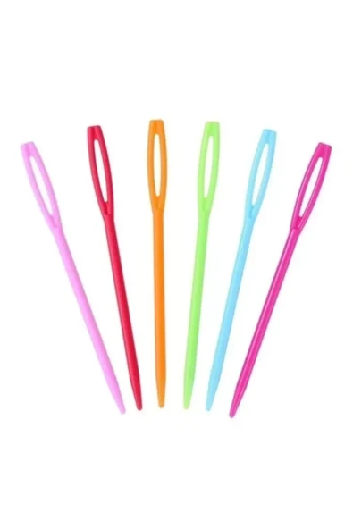 6 Adet Plastik Yün Iğnesi 9cm ürün görseli 1