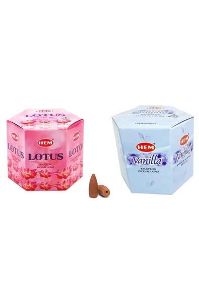 10 Adet Geri Akış Backflow Şelale Tütsü Konisi Tütsü Back Lotus Vanilla ürün görseli 1