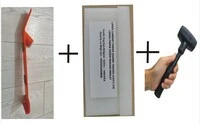 LAMİNAT PARKE Usta Seti 2x15cm POLYAMİD  Çakma No:60 PLASTİK TOKMAK Ve 5X40cm Çektirme Demiri ürün görseli 1
