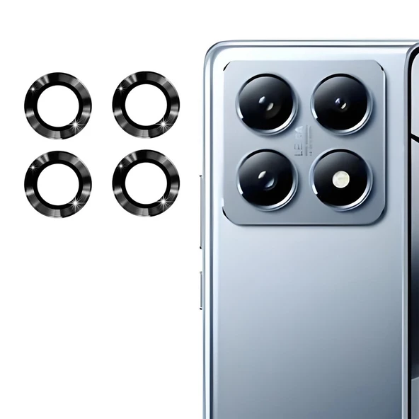 Xiaomi 14T Raze Metal Kamera Lens Koruyucu - Siyah ürün görseli 1