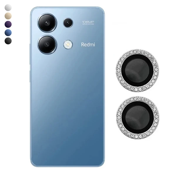 Xiaomi Redmi Note 13 Pro 4G Taşlı Metal Kamera Lens Koruyucu Set ürün görseli 1