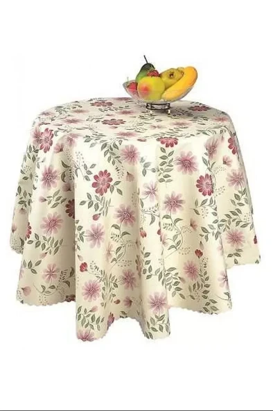 Sermat Hazır Masa Örtüsü 140x140 Cm Yuvarlak Royaleks-MH69 ürün görseli 1
