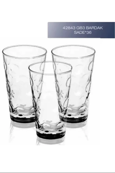 Sigma Bardak 42843 3'lü Sade Royaleks-SGM09078 42843 ürün görseli 1
