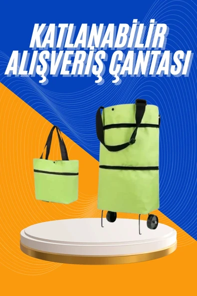 Alışveriş Çantası Katlanabilir Pazar Arabası Tekerlekli Pazar Arabası Katlanabilir ürün görseli 1