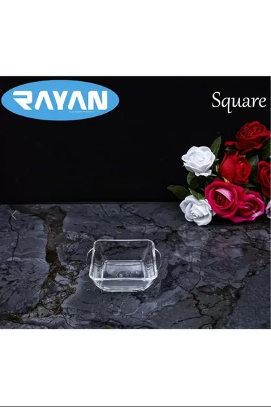 Square Tekli Kare Cam Kahvaltılık Kase Royaleks-81485 ürün görseli 1
