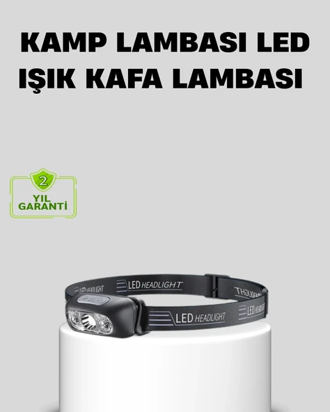 Şarjlı Led Kafa Feneri | 4 Modlu Akıllı Sensörlü Far | Su Geçirmez Ipx5 Kamp Ve Balıkçı Lambası ürün görseli 1