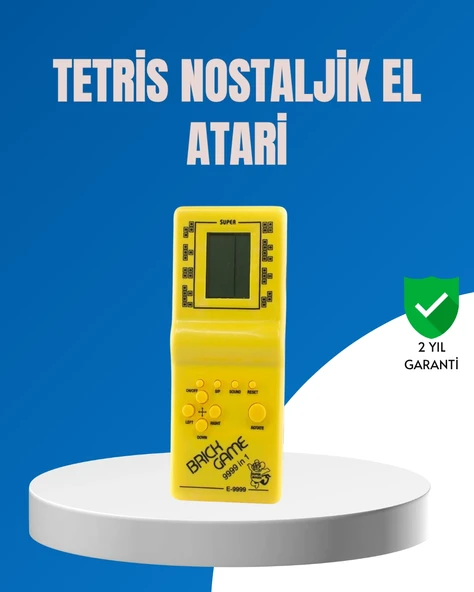 Mini Tetris El Aterisi - Taşınabilir Retro Oyun Konsolu, Pil İle Çalışan Klasik Model ürün görseli 1