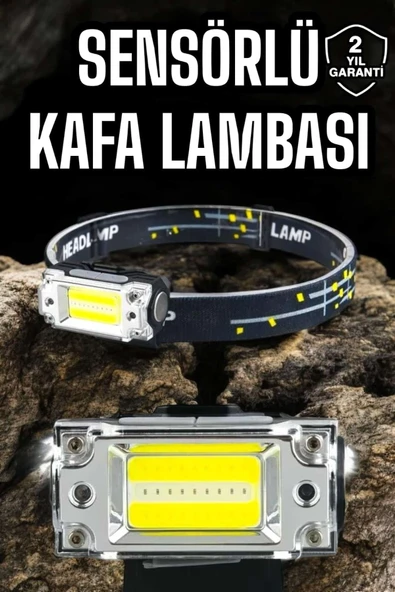 Kafa Lambası Led Fener Pratik Taşınabilir Ayarlanabilir Usb Şarjlı ürün görseli 1