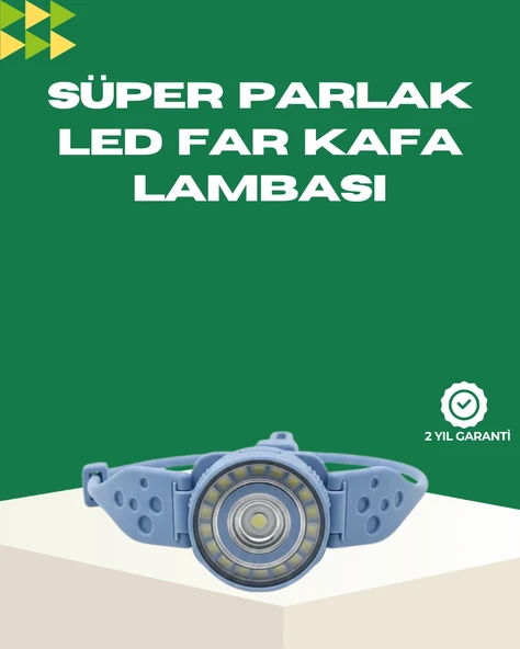 Led Kafa Lambası Kamp Yürüyüş Ve Gece Kullanımı İçin ürün görseli 1