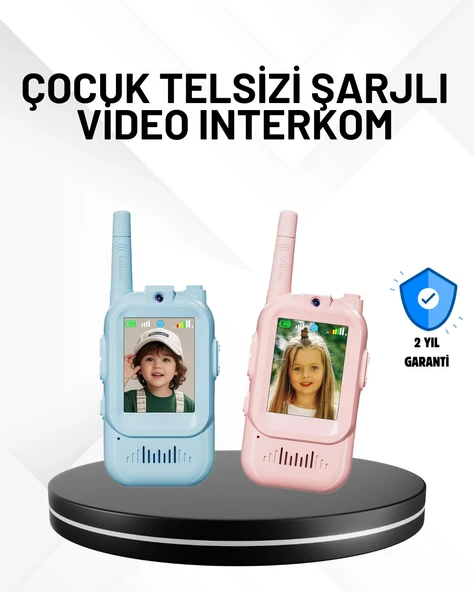 3-12 Yaş Çocuklara Uygun Görüntülü Walkie Talkie Seti ürün görseli 1