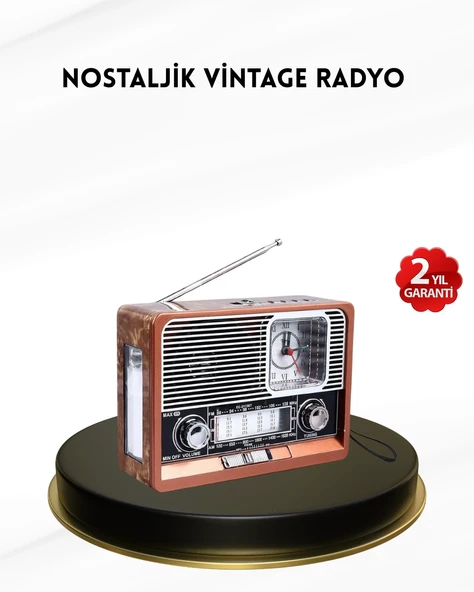 Nostaljik Radyo - Şık Dekoratif Tasarım Ve Güvenli 2 Yıl Garanti ürün görseli 1