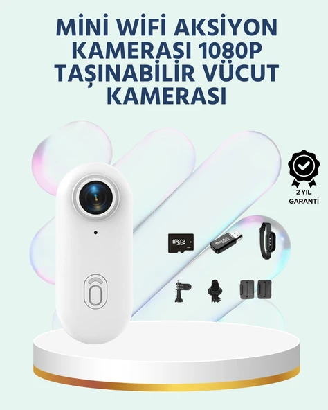 Geniş Açı Lensli Wifi Spor Ve Vlog Kamerası ürün görseli 1
