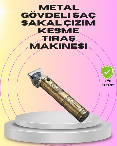Güçlü Motorlu, 4 Kılavuz Taraklı Kompakt Saç Kesme Makinesi - Uzun Pil Ömürlü ürün görseli 1