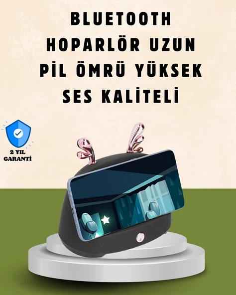 Kablosuz İndüksiyonlu Telefon Tutucu & Hoparlör - Net Ses, Kolay Kullanım ürün görseli 1