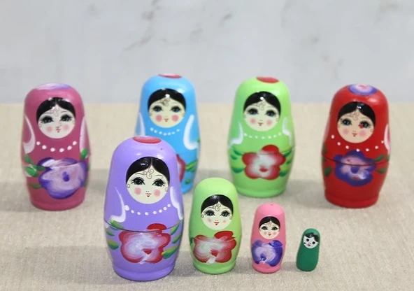 4'lü Ahşap Matruşka Alk3814 ürün görseli 1