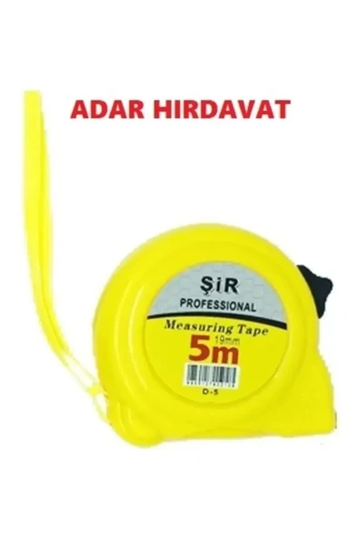 Şerit Metre Sarı Siyah Profesyonel 3x19Mm Royaleks-ÖZŞ-8879 ürün görseli 1