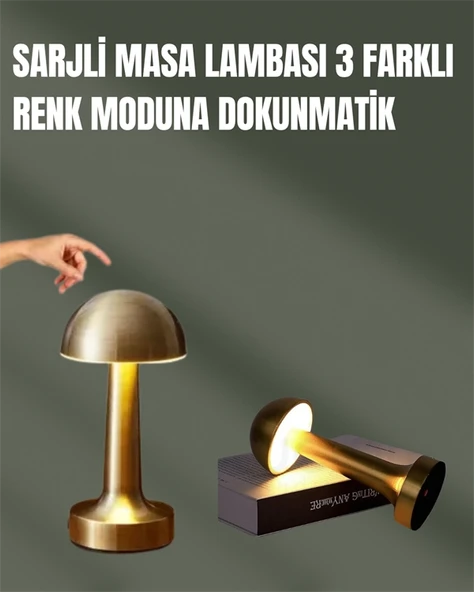 %100 Kademeli Ayarlanabilir Işık - Usb Şarjlı Masa Lambası ürün görseli 1