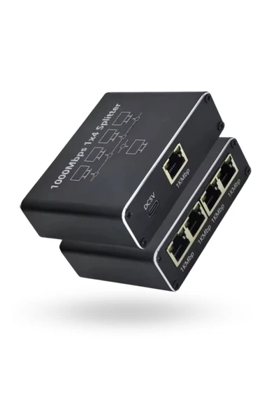 Büro Ev Ofis Cihazları için RJ45-4HUB Gigabit Splitter Adaptör ürün görseli 1