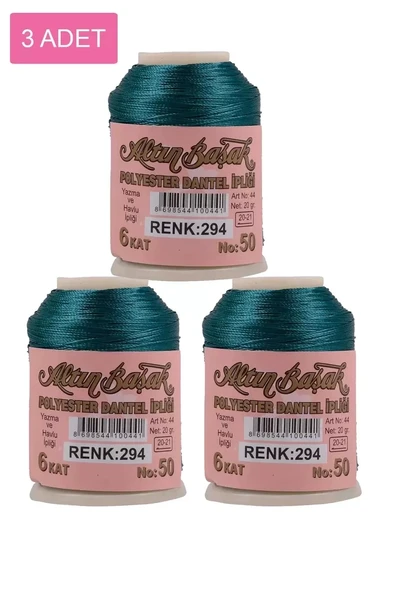3 Adet Altınbaşak Oya ve Dantel İpi 20 gr - Royaleks - No: 294 ürün görseli 1
