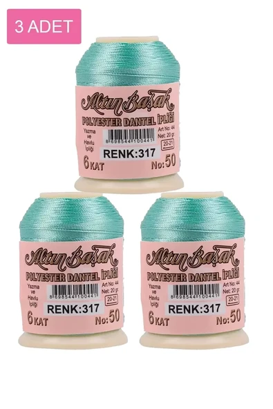 3 Adet Altınbaşak Oya ve Dantel İpi 20 gr - Royaleks - No: 317 ürün görseli 1