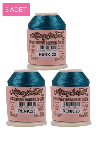 3 Adet Altınbaşak Oya ve Dantel İpi 20 gr - Royaleks - No: 023 ürün görseli 1