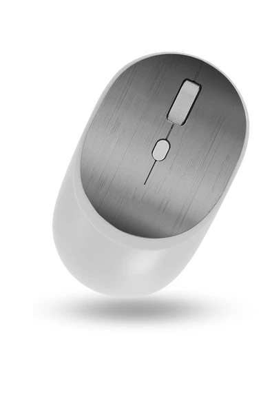 Büro Ev Ofis Bilgisayarı için Gri Bluetooth Wifi Mouse ürün görseli 1