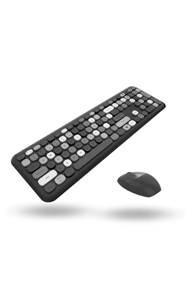 Büro Ev Ofis Bilgisayarı için Sevimli Siyah Klavye Mouse Seti ürün görseli 1