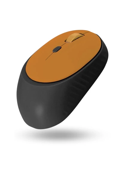 Büro Ev Ofis Bilgisayarı için Turuncu Siyah Bluetooth Wifi Mouse ürün görseli 1