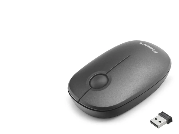 Büro Ev Ofis Bilgisayarı için Siyah 1600DPI Kablosuz Optik Mouse ürün görseli 1