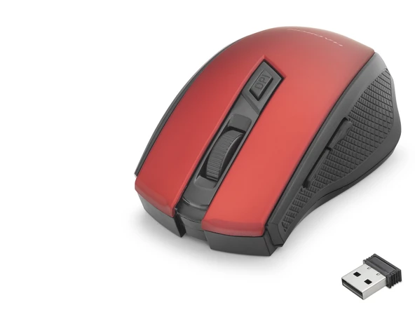 Büro Ev Ofis Bilgisayarı için Kırmızı Siyah 800-1600 Dpi Kablosuz Mouse ürün görseli 1