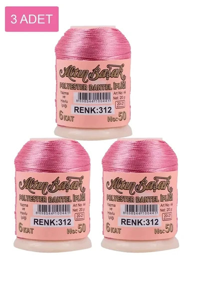 3 Adet Altınbaşak Oya ve Dantel İpi 20 gr - Royaleks - No: 312 ürün görseli 1
