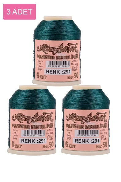 3 Adet Altınbaşak Oya ve Dantel İpi 20 gr - Royaleks - No: 291 ürün görseli 1