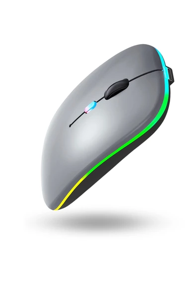 Büro Ev Ofis Bilgisayarı için Rgb Füme Şarjlı Kablosuz Mouse ürün görseli 1