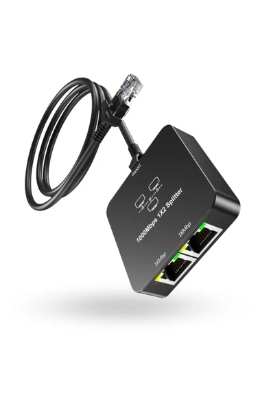 Büro Ev Ofis Cihazları için RJ45-2HUB Gigabit Splitter Adaptör ürün görseli 1