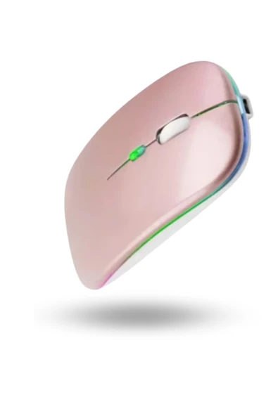Büro Ev Ofis Bilgisayarı için Rgb Rose Şarjlı Kablosuz Mouse ürün görseli 1