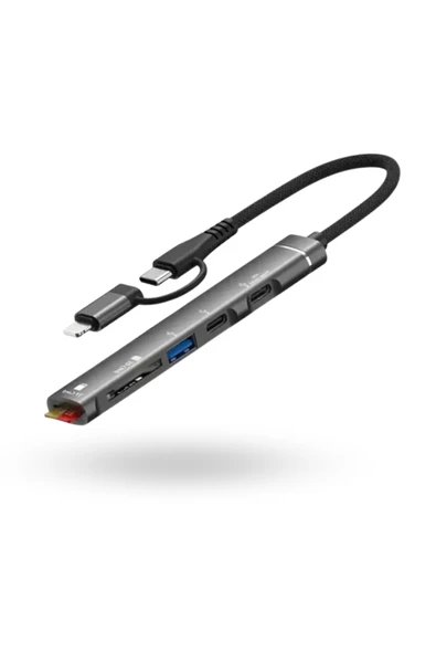 Büro Ev Ofis Cihazları için Ios UsbC-5HUB Card Reader ürün görseli 1