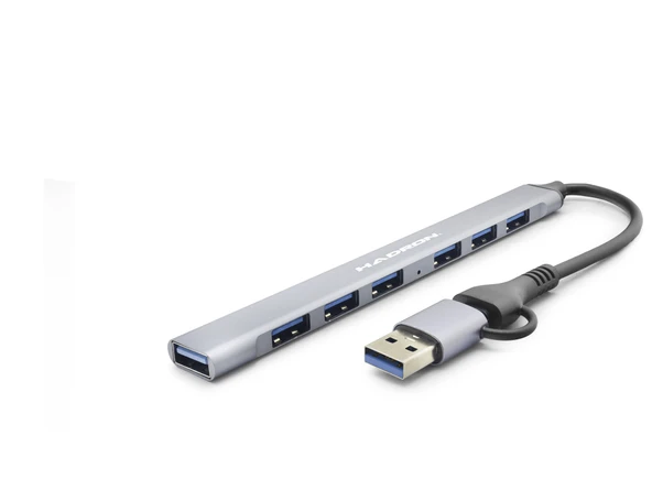 Büro Ev Ofis Cihazları için Gri 7PORT Usb3 TypeC Hub Switch ürün görseli 1